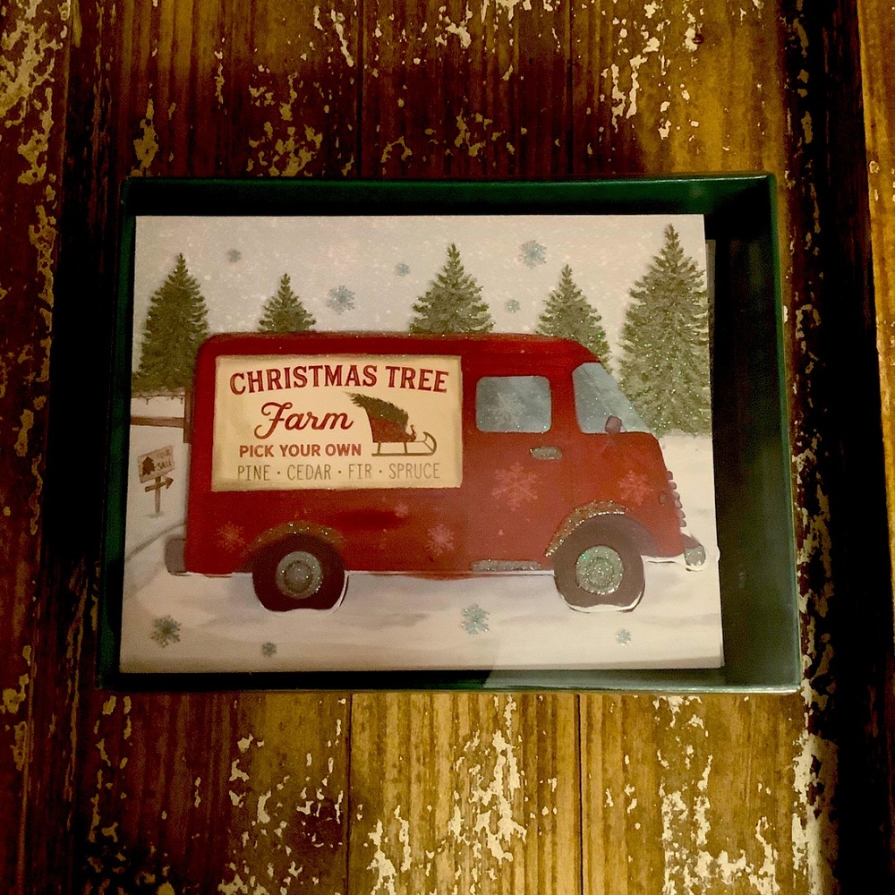 BOXED CHRISTMAS HOLIDAY CARDS "CHRISTMAS TREE FARM PICK YOUR OWN"